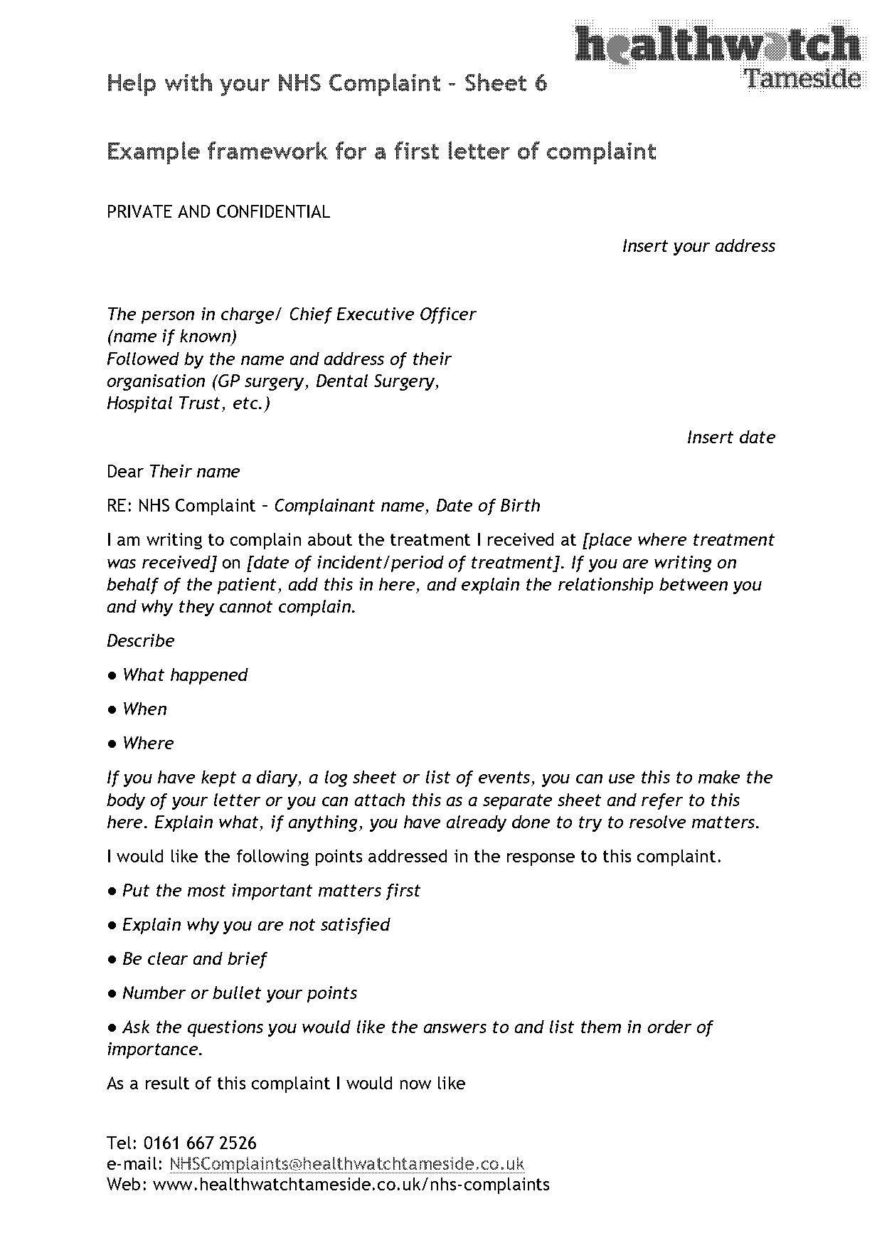 complaint letter about manager attitude