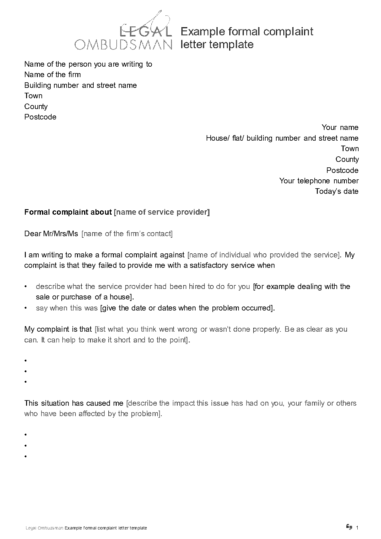 complaint letter about manager attitude